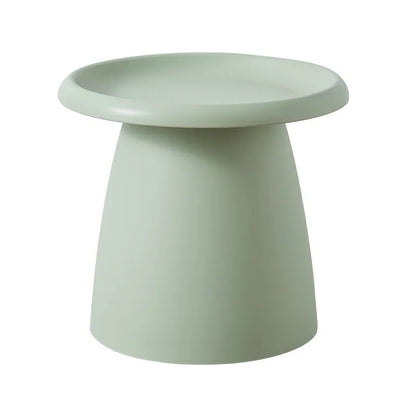 Mushroom small coffee table, plastic, 50 x 45cm, in pink, yellow, white, grey, brown red or green