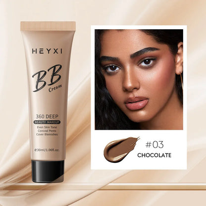 Waterproof BB cream in four colour shades 01 02 03 04 for all skin types