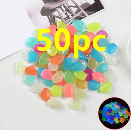 Qiming fluorescent luminous stones in mixed colours for aquarium and garden decoration