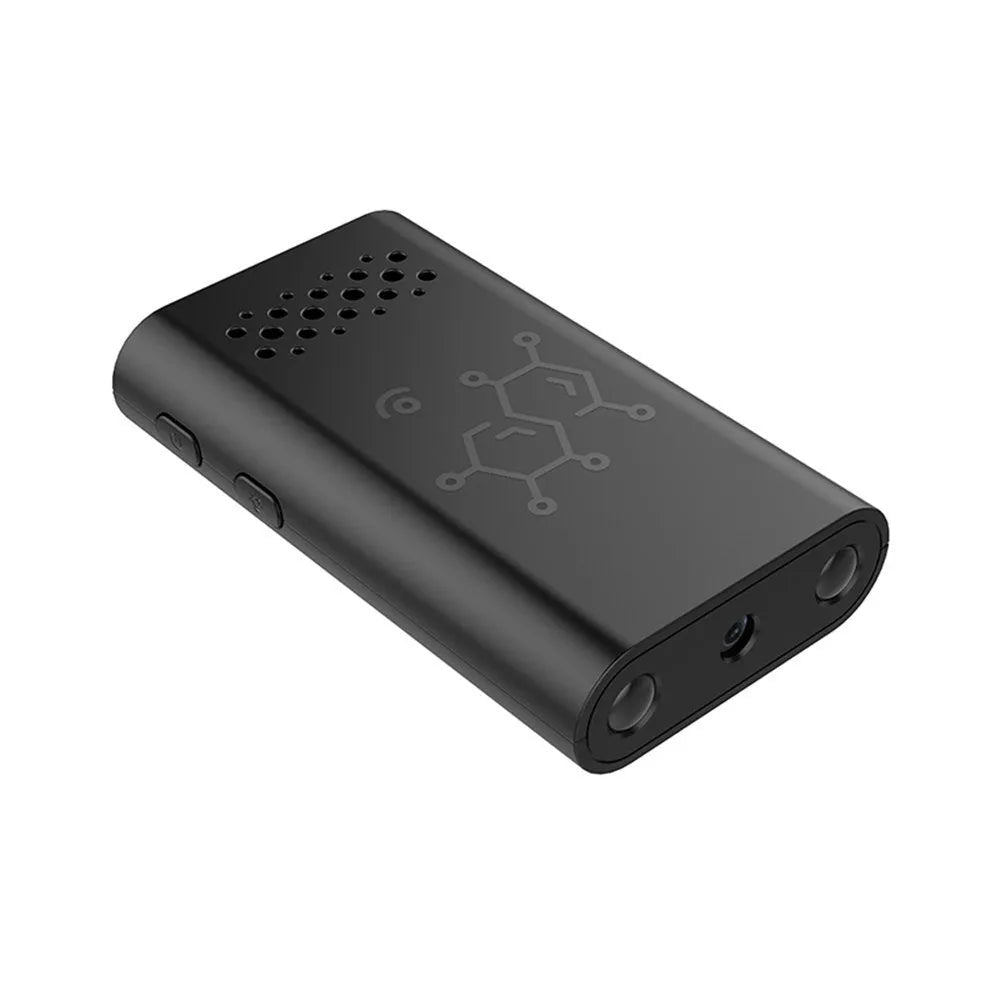 Black indoor WiFi security camera with 1080p HD video for baby monitoring and home security