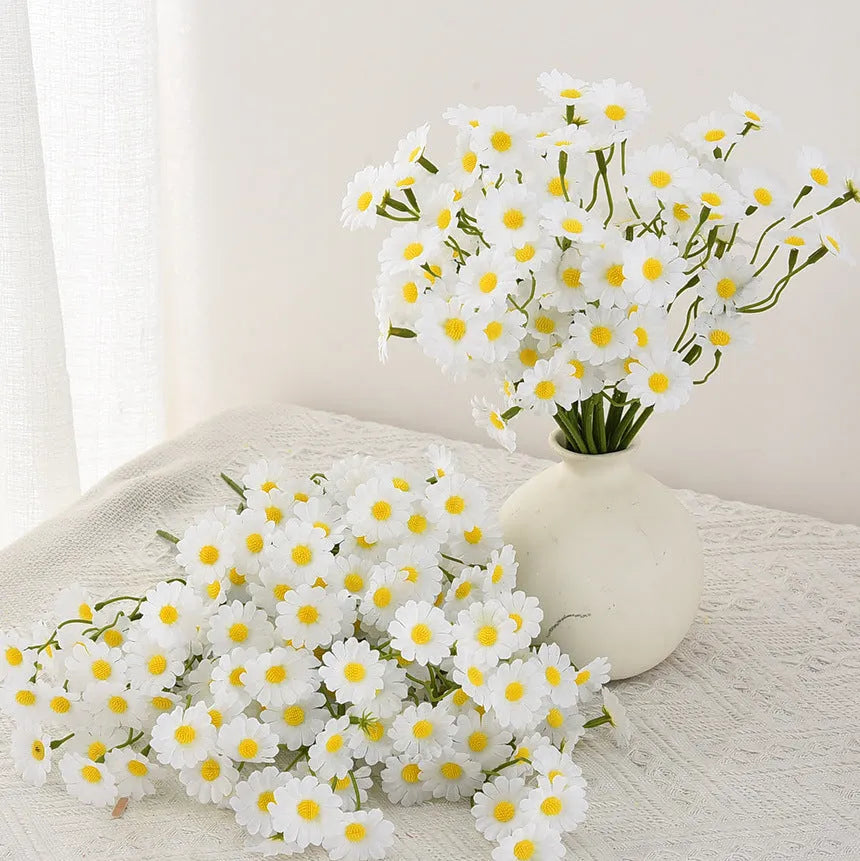 Artificial silk chrysanthemum bouquet in beige colour for wedding and photography use