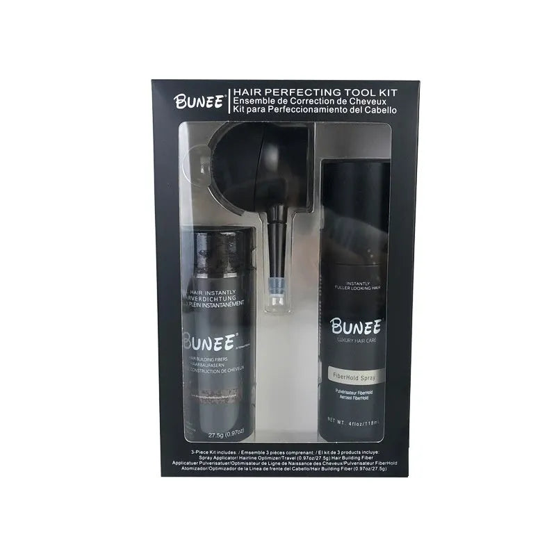 Hair fibre powder 275g can with specialised applicator nozzle and shaping spray for sparse hair coverage