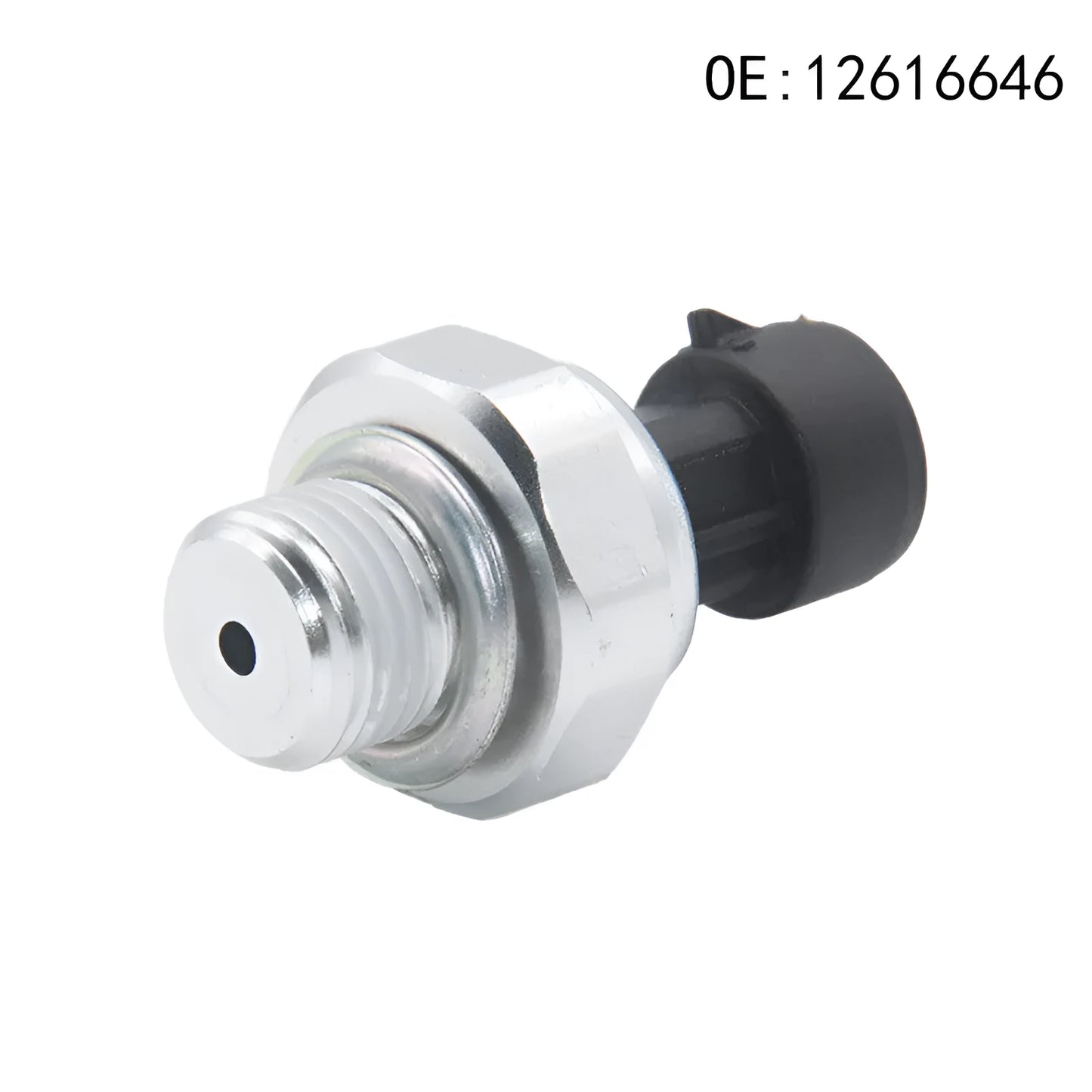 Silver metal fuel pressure sensor with model numbers 12616646 12677836 D1846A for automotive applications