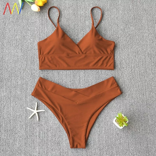Women's two-piece swimwear bikini in quick-drying polypropylene fabric