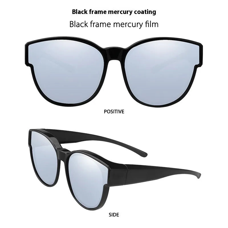 Women's polarised sunglasses with TR frame in black and transparent colour options.