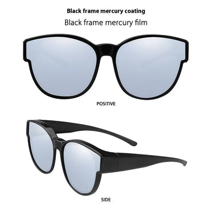 Women's polarised sunglasses with TR frame in black and transparent colour options.