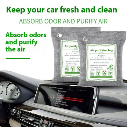 Bamboo charcoal formaldehyde removal bags in sewing style packaging for household air purification