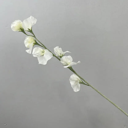 Purple flocked silk artificial fragrant pea flower standing 63cm tall