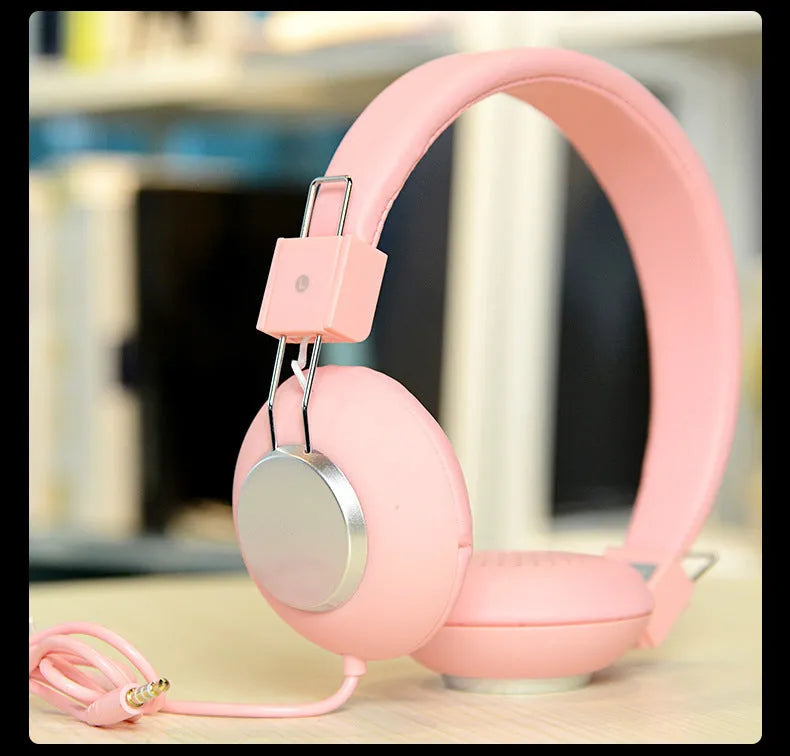Wired over-ear sports headphones with a microphone, shown in multiple colour options on a white background.