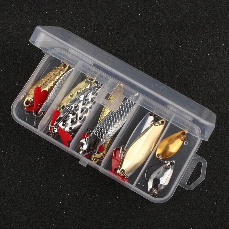 Metal pineapple sequin box fishing lure accessories in gold and silver for fly tying