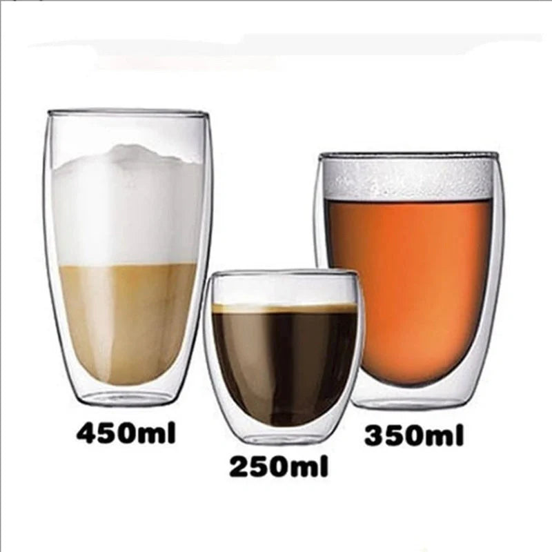 Egg-shaped double-layer insulated glass cup for water, beer, and coffee