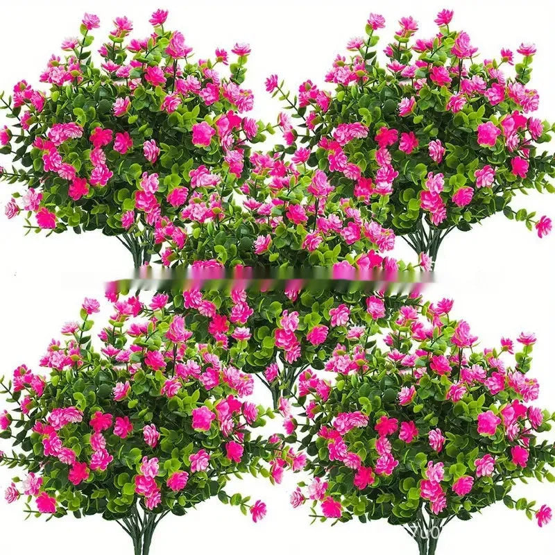 Artificial plastic flower bouquet in mixed colours for wedding and photography decoration