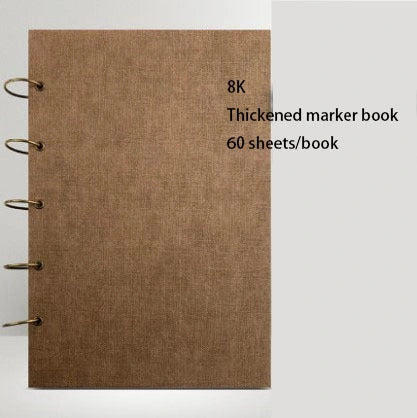 Premium sketchbook with high-quality marker paper in various colours and sizes