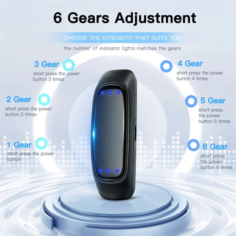 Smart Anti-Snoring Device with EMS Pulse Technology in Black