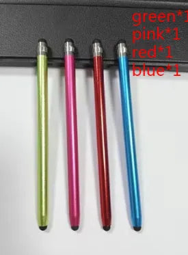 Two-in-one metal touch screen pen in various colours for use with Samsung, Apple, and Xiaomi devices