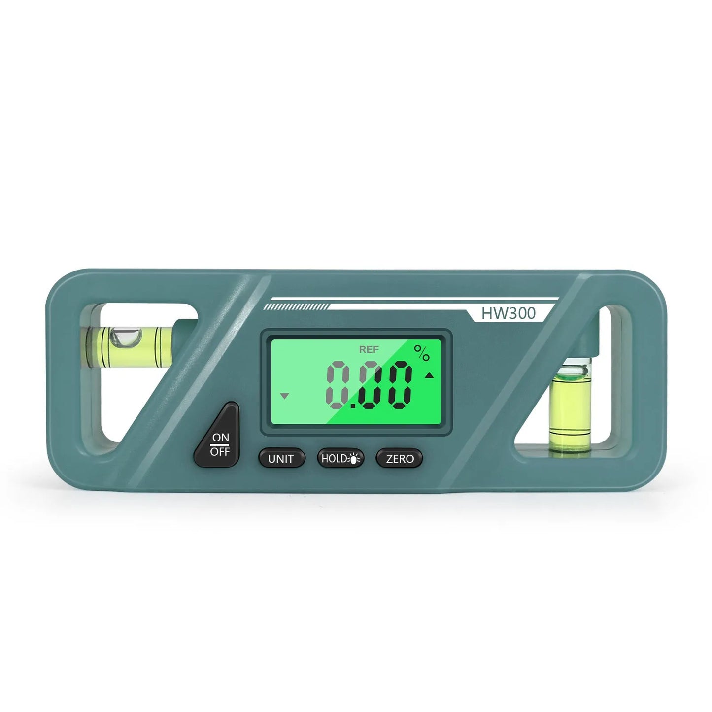 HW300 series black digital inclinometer level meter with magnetic base and LCD display
