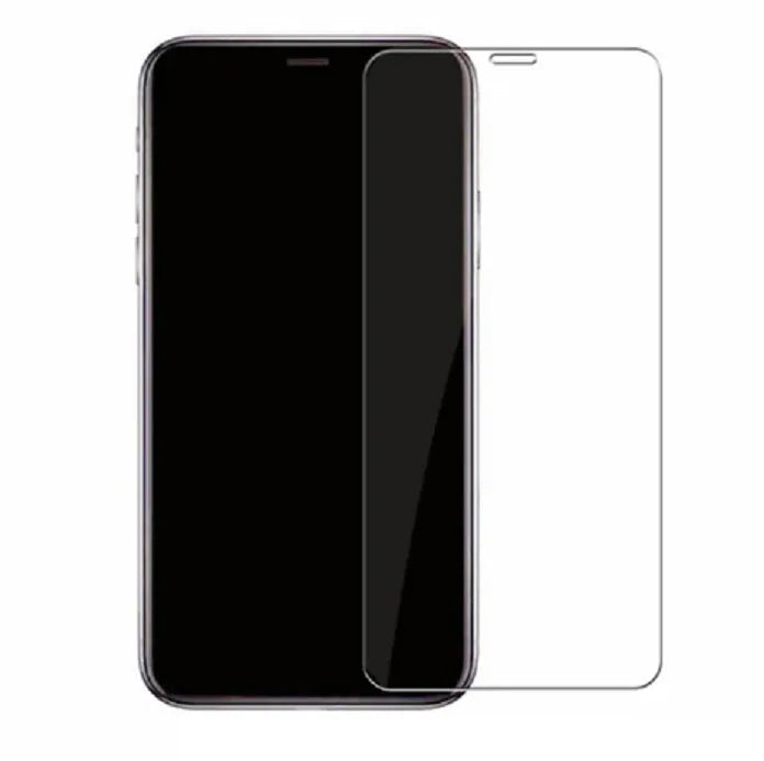 Clear tempered glass screen protector for iPhone 7 and iPhone 8 on a white background.