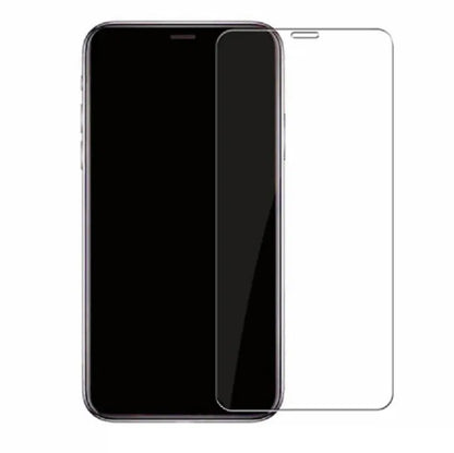 Clear tempered glass screen protector for iPhone 7 and iPhone 8 on a white background.