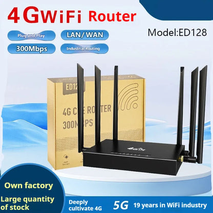 Industrial iron box 4G/3G router with removable antenna and compact dimensions