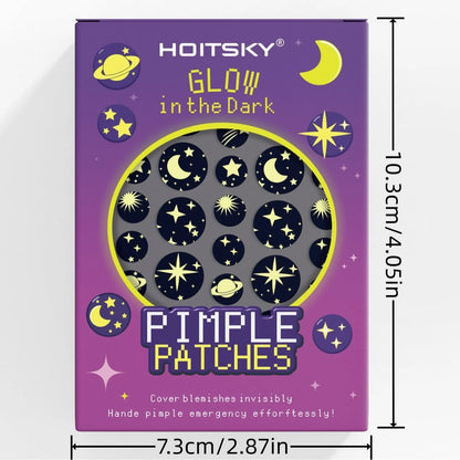 Closed acne patches 51-piece pack with starry sky pattern waterproof breathable plastic film dressing