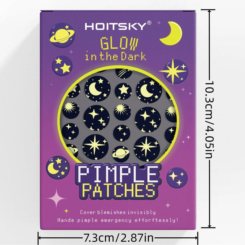 Closed Acne Cover Waterproof Breathable Starry Sky Acne Patches 51-Piece Pack for Night Use and Daily Spot Treatment with Plastic Material Film Dressing