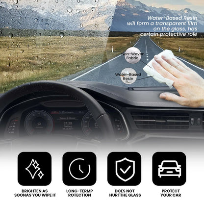 Pack of 40 car anti-fog rain wipes for windscreen visibility.