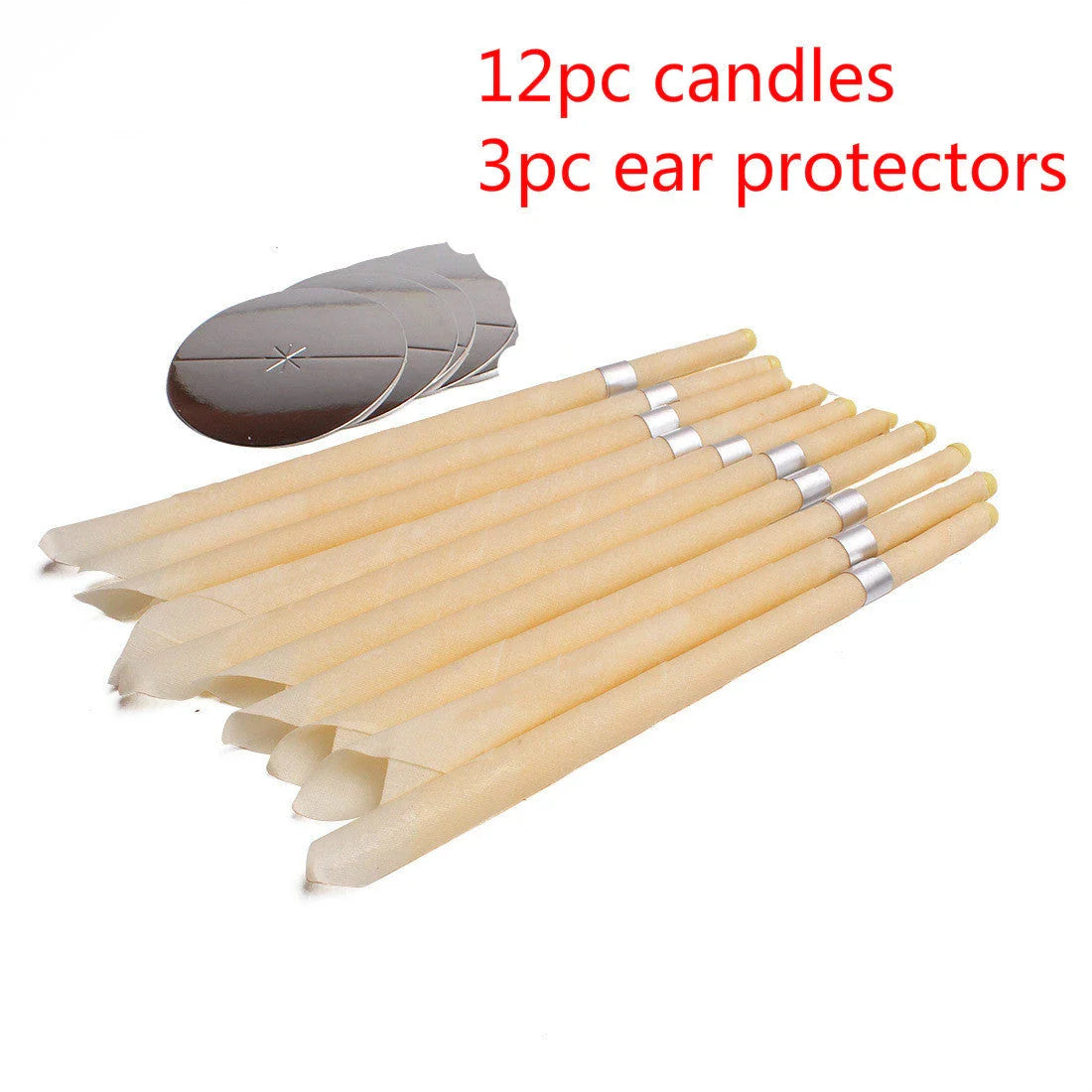 Premium beeswax ear candles with organic materials for soothing ear care and cleansing