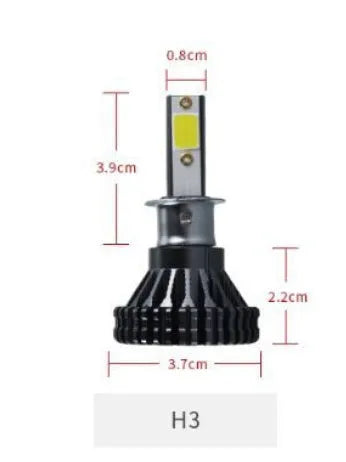 Car LED headlight bulb, 40W 3800lm 6000K, 9V-30V, custom COB lamp beads, single lamp