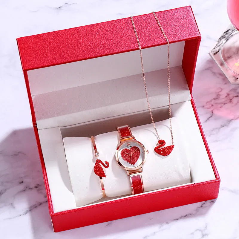 Ladies round watch with 32mm dial, 6mm alloy case, leather strap, and pin buckle