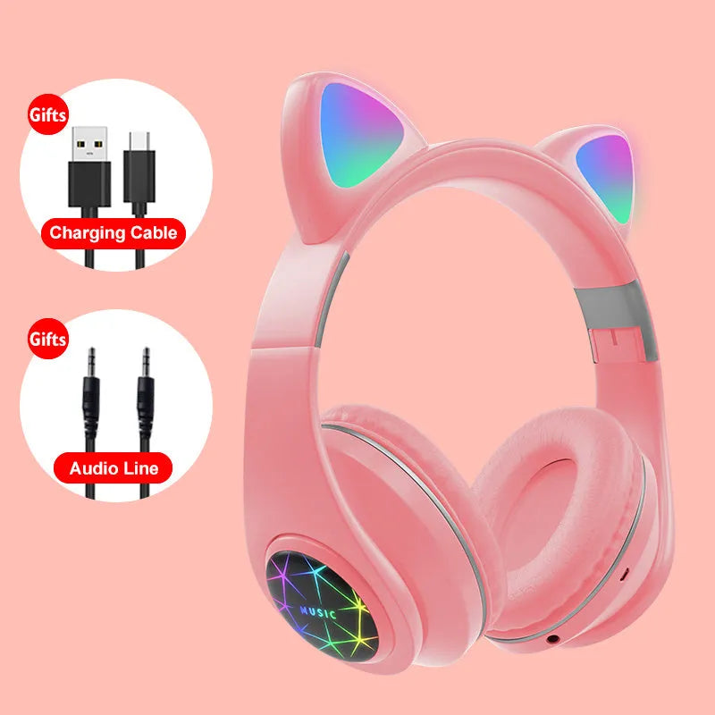 Cat ear design wireless Bluetooth sports headset in multiple colours with 10m range