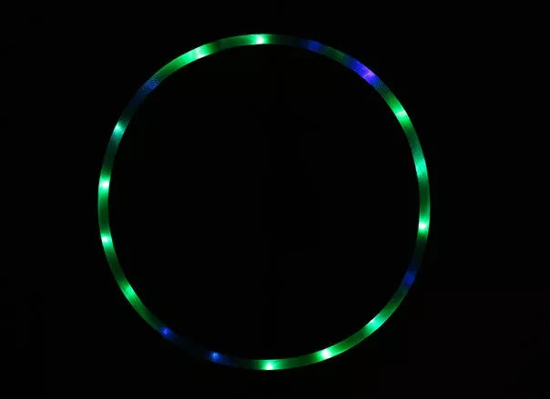 LED Glow Hula Hoop with colourful lights, sizes 60cm to 90cm