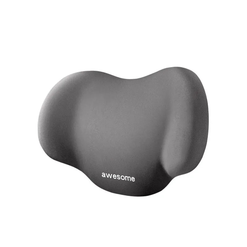 Automotive headrest and lumbar support pillow set with memory foam and geometric pattern cotton cover