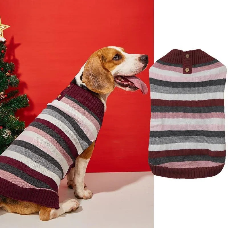 Grey dog sweater with side zipper and chest pocket on a small dog.