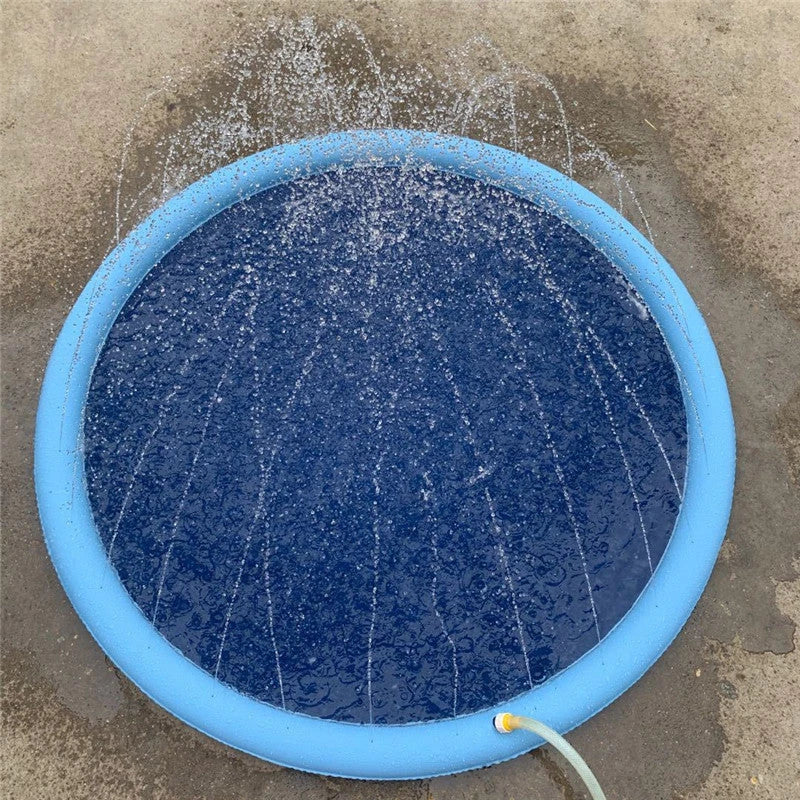Splash Pad for Kids and Pets: Backyard Water Fun, Non-Slip, Meets Safety Standards, Versatile and Portable Design