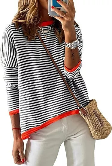 Striped Hoodie in black, blue, and navy blue, sizes S to XL
