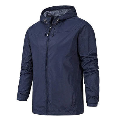 A premium all-weather mountaineering jacket made of durable polyester fabric with various color options and size ranges for outdoor adventures.