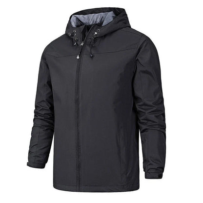 A premium all-weather mountaineering jacket made of durable polyester fabric with various color options and size ranges for outdoor adventures.