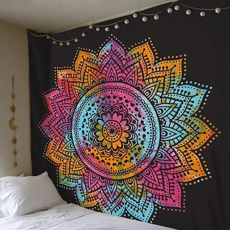 Plush polyester tapestry tarpaulin with geometric abstraction pattern in European classical style