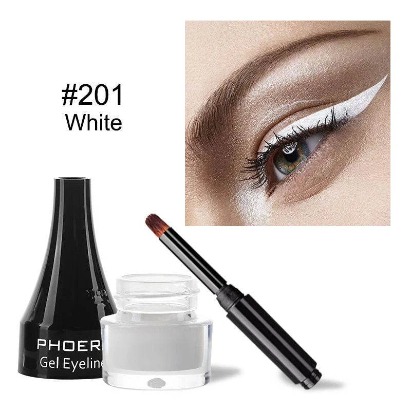 PHOERA Ten-Colour Eyeliner Set showcasing vibrant shades for creative eye makeup looks