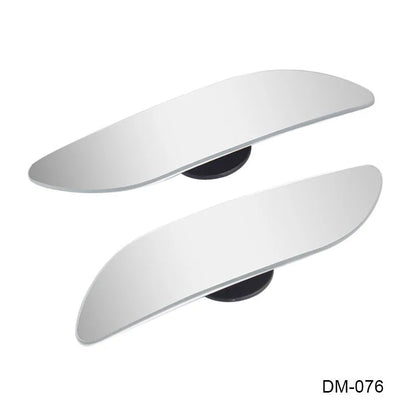 Glass adjustable blind spot rearview mirror with sponge adhesive backing for car installation.
