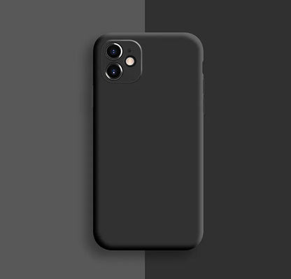 Silicone iPhone 11 Pro Max case in solid colour options including begonia, black and camellia red