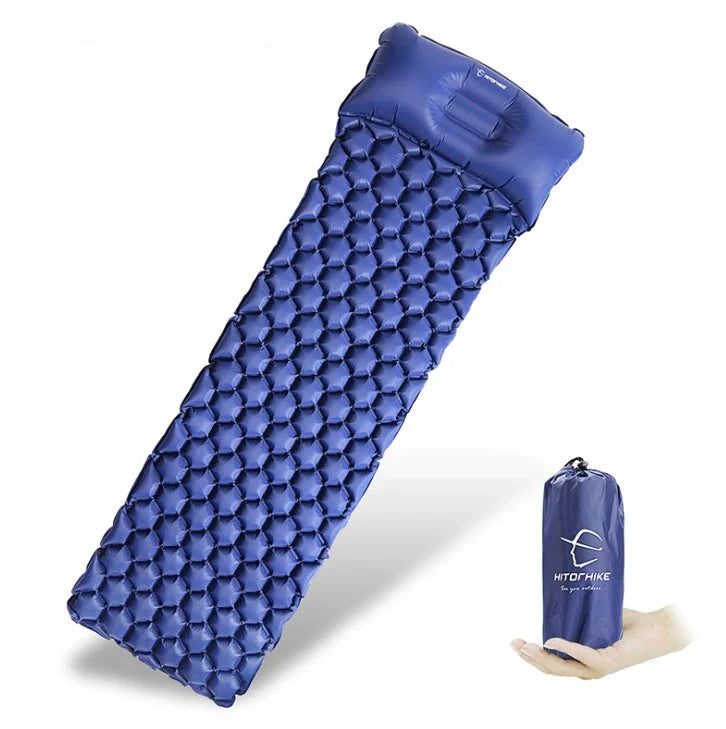 Premium inflatable camping mattress with honeycomb design for outdoor adventures