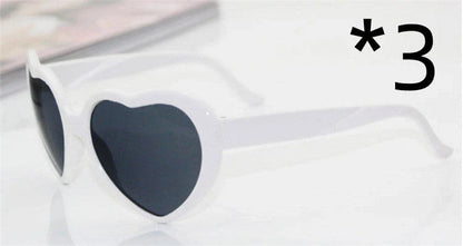 Fashionable heart-shaped light-up glasses with a built-in LED lighting system, perfect for adding a touch of love and playfulness to any occasion.