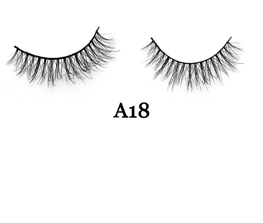 Handmade 3D mink false eyelashes showing 12mm length and 0.07mm diameter fibres for natural volume