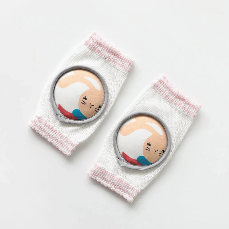 Breathable children's knee pads with cartoon animal designs for crawling protection