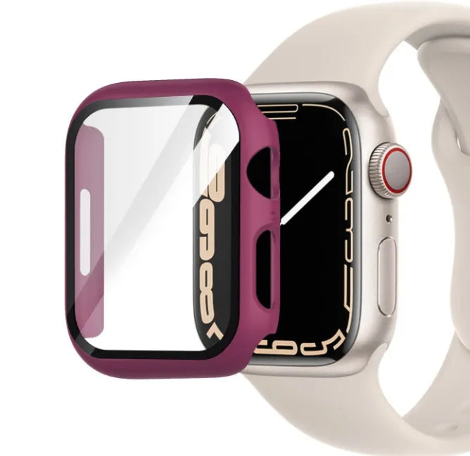 PC Tempered Film protective case for Apple Watch in various colours and sizes.