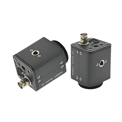 HC-109 black metal industrial gun camera for microscope inspection with high resolution imaging