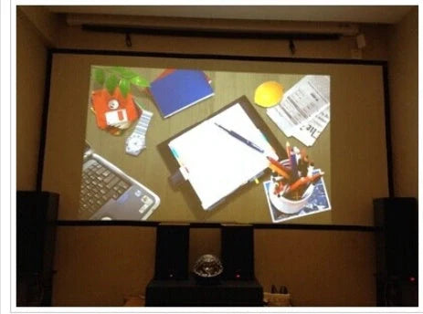 Custom polyester projector screen curtain for home cinema, available in various sizes