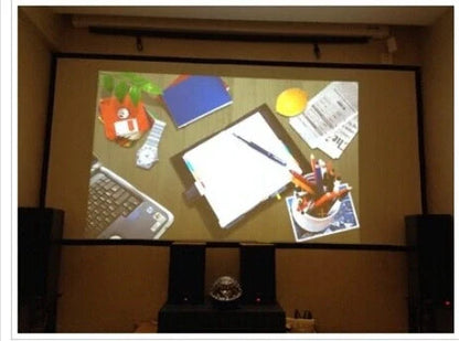 Custom polyester projector screen curtain for home cinema, available in various sizes