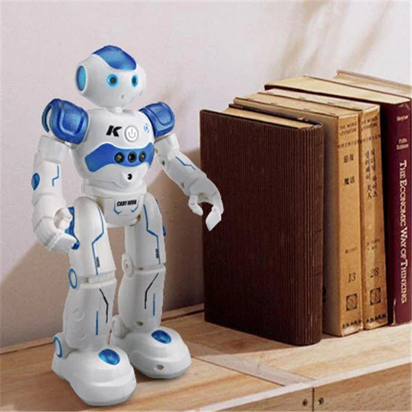 Remote control dancing robot toy with gesture controls, autonomous navigation, and customizable dance routines